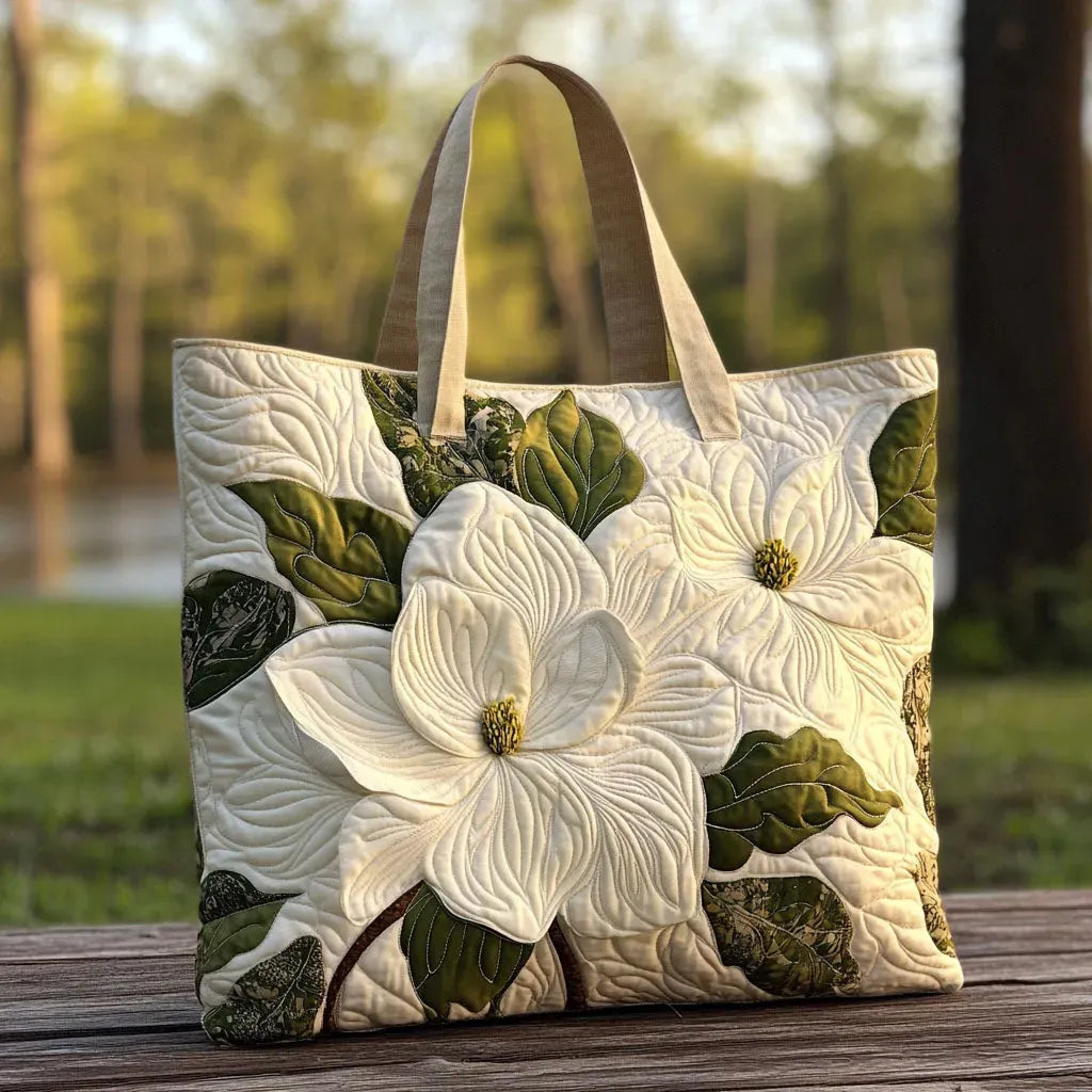 Prošivena Rokas Soma - Eleganti Balti Lilijas